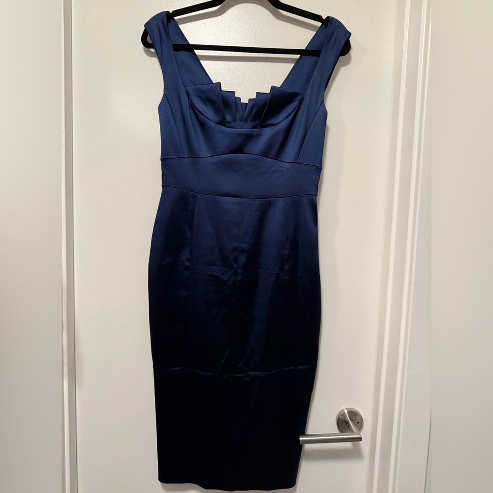 Karen Millen Midnight Blue Satin Dress